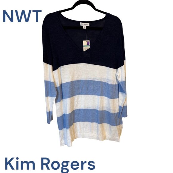 NWT KIM ROGERS LIGHTWEIGHT SWEATER   LARGE - Picture 1 of 6